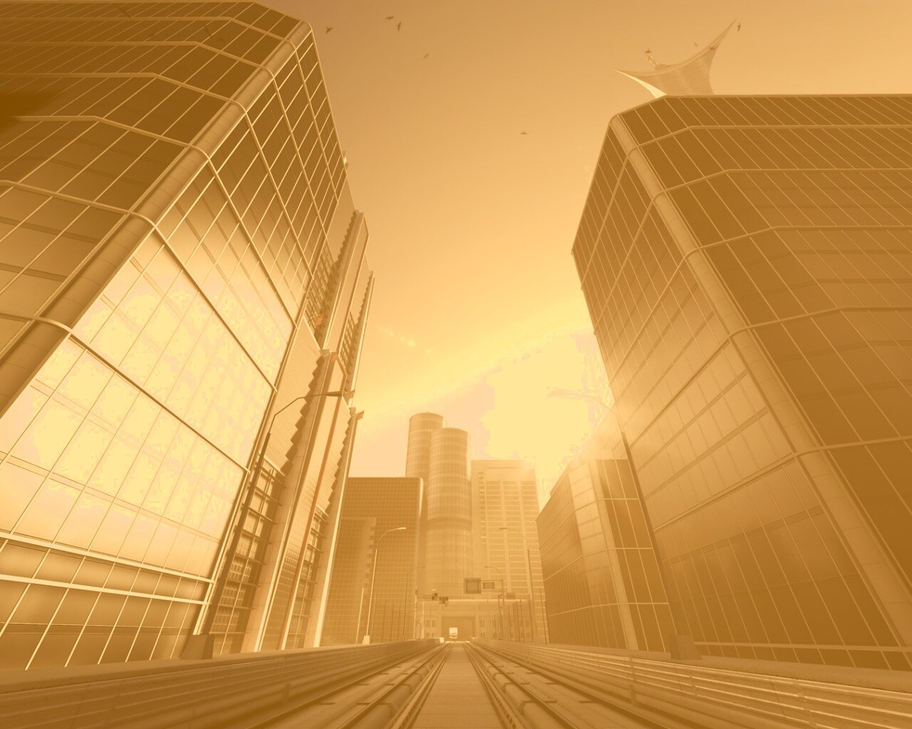 Улица из Mirrors Edge обои