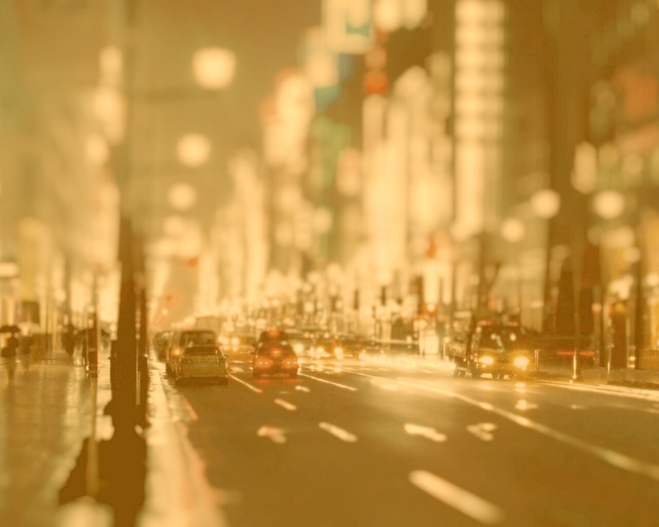 Игрушечный город огней обои