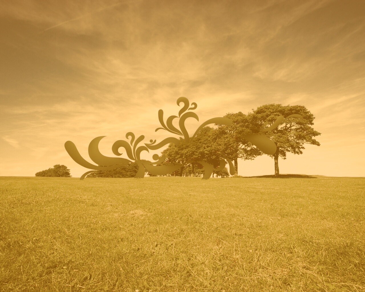 На равнине обои