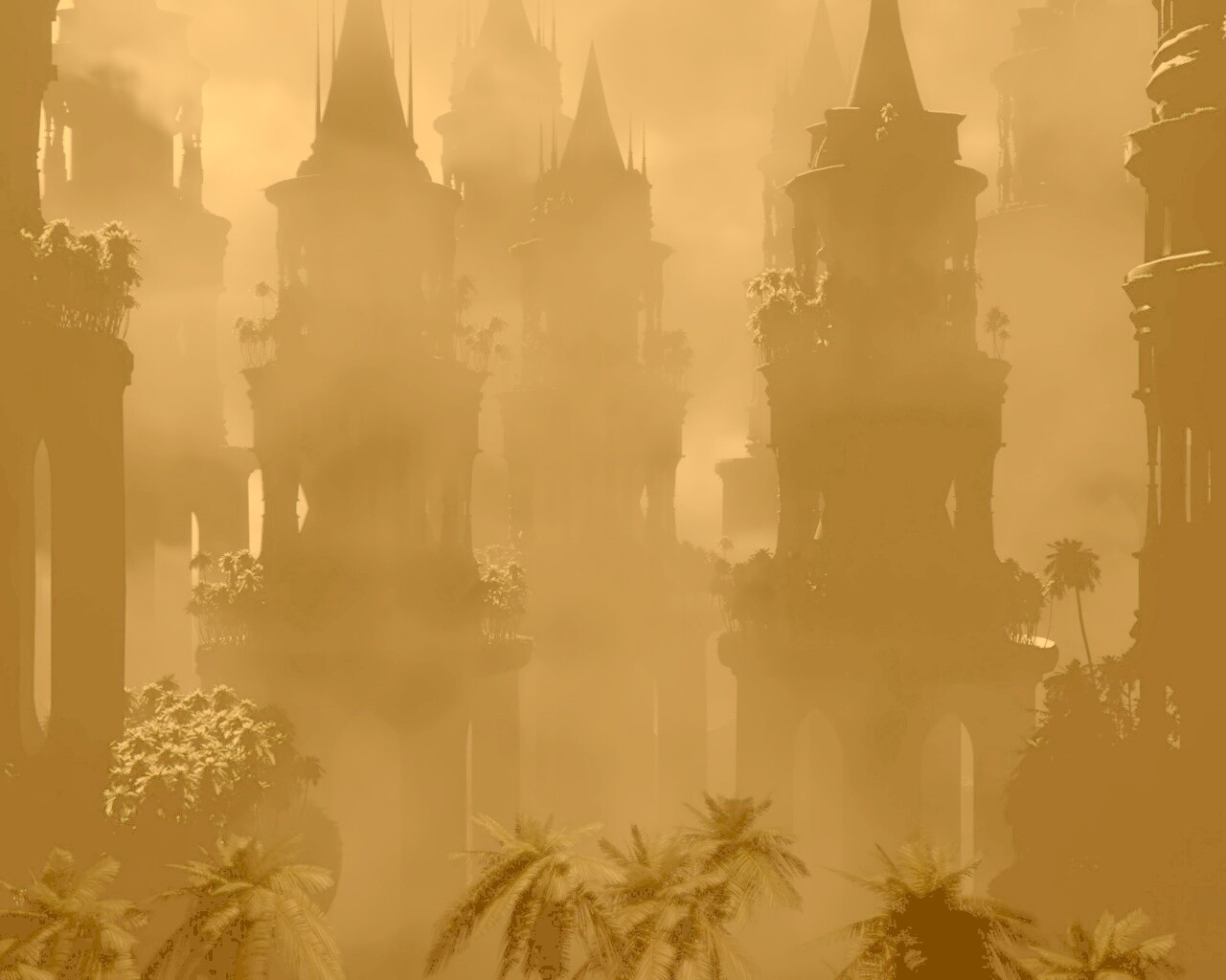 Заброшенные башни обои