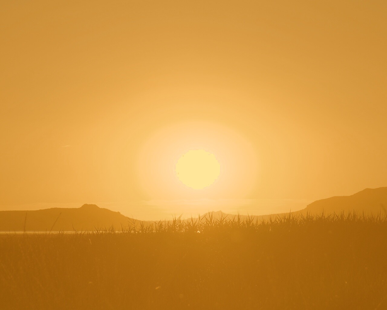 Сельский закат обои