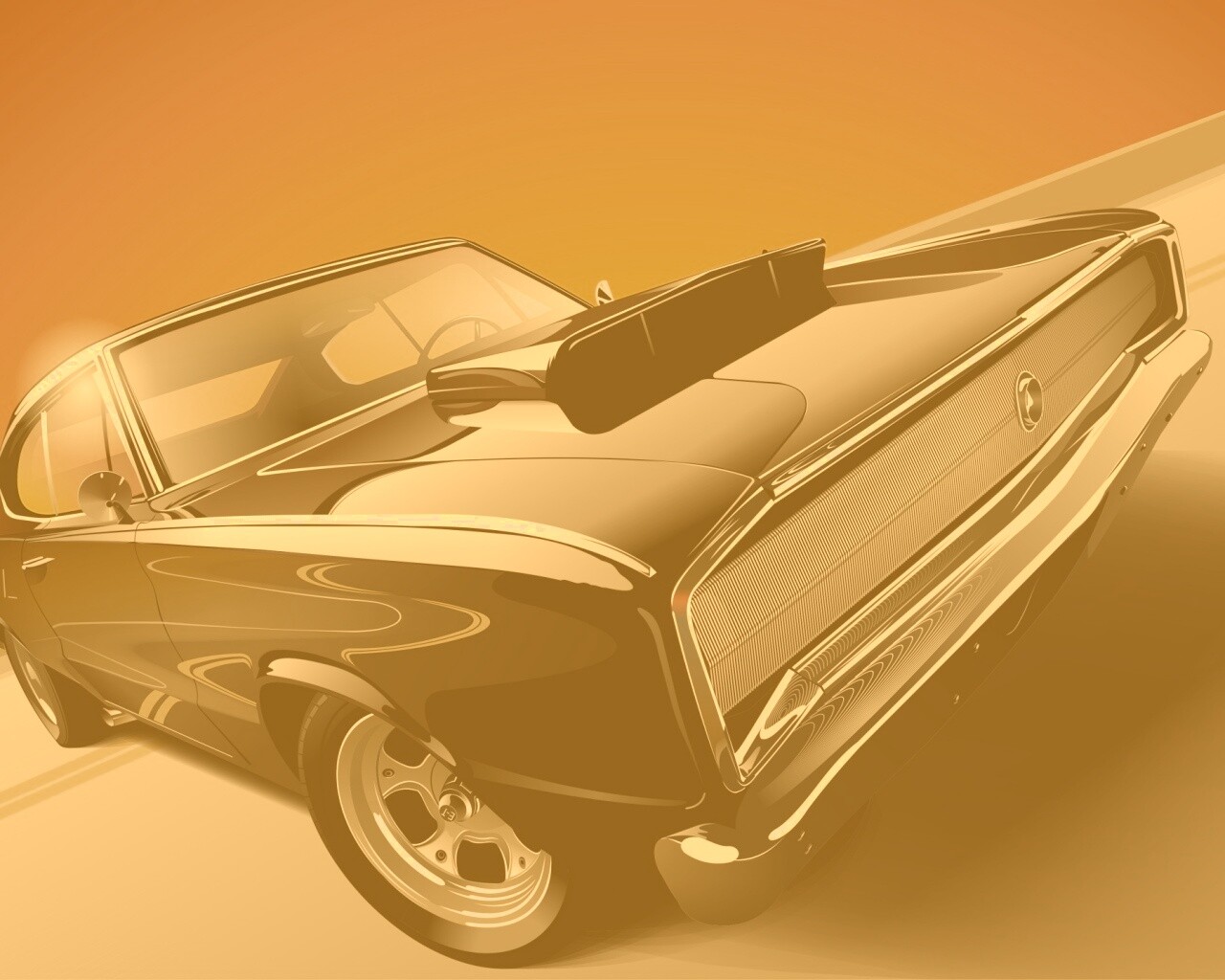 Векторный мускулкар обои