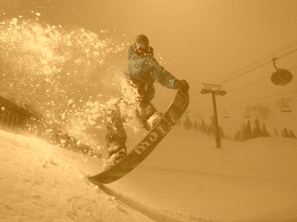 Сноубордист обои