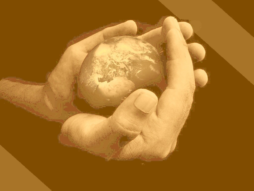 Мир в руках обои