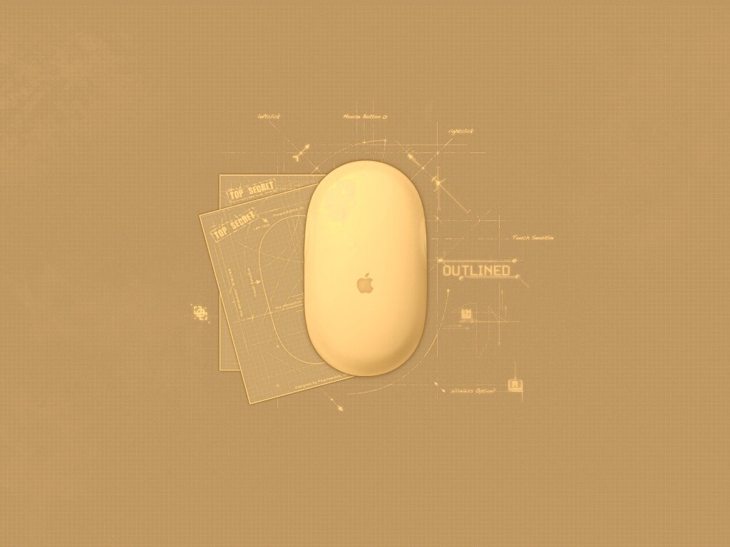 Чертеж яблочной мышки обои