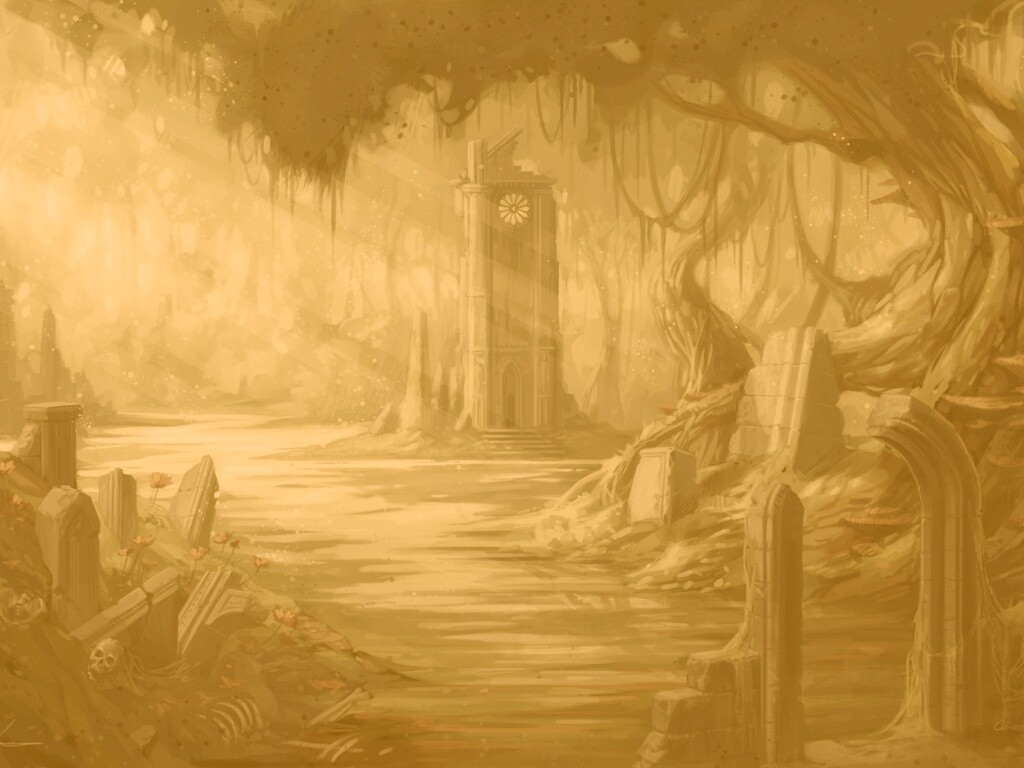 Руины эльфийского города обои