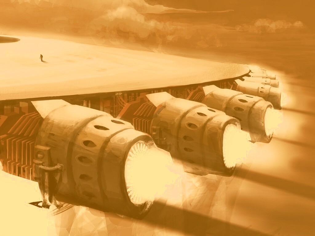 Разгон космического корабля обои