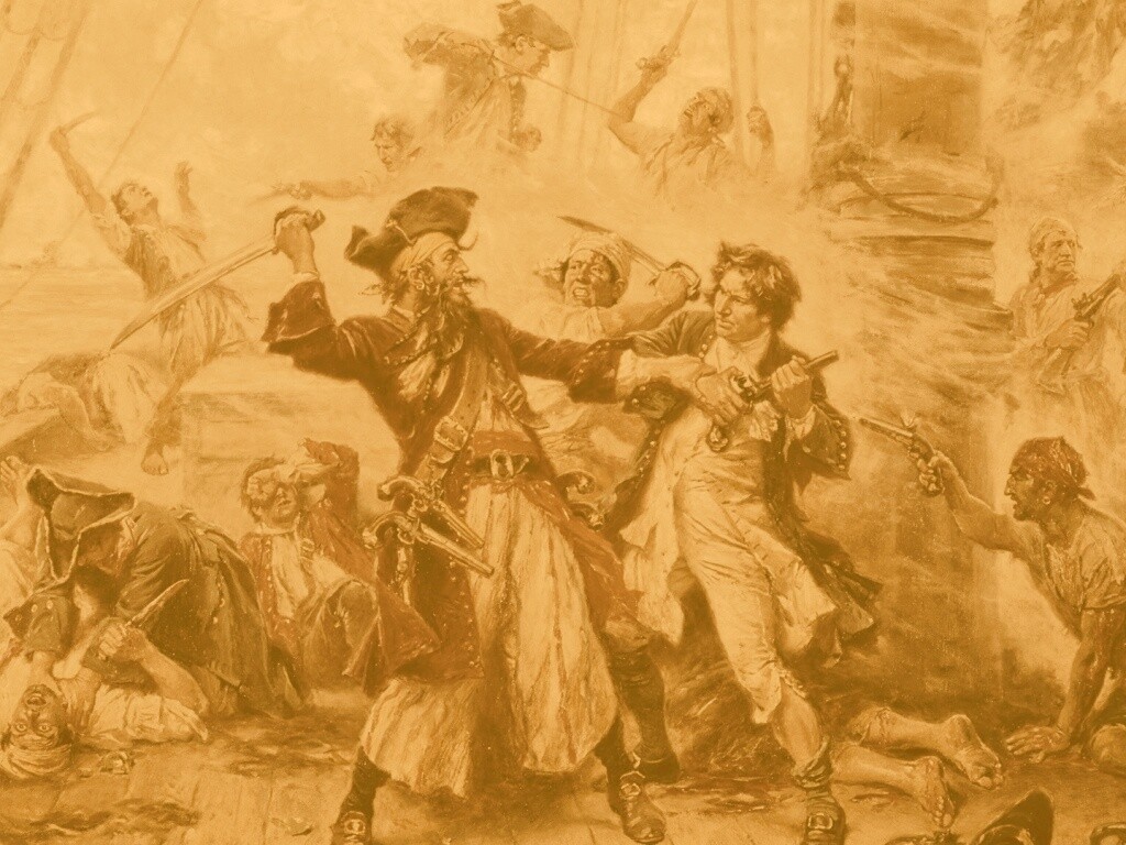 Бой с пиратами обои