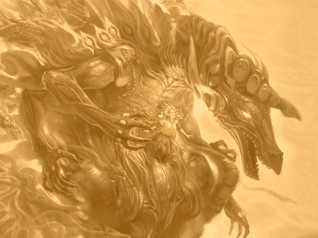 Демон похищающий девушку обои