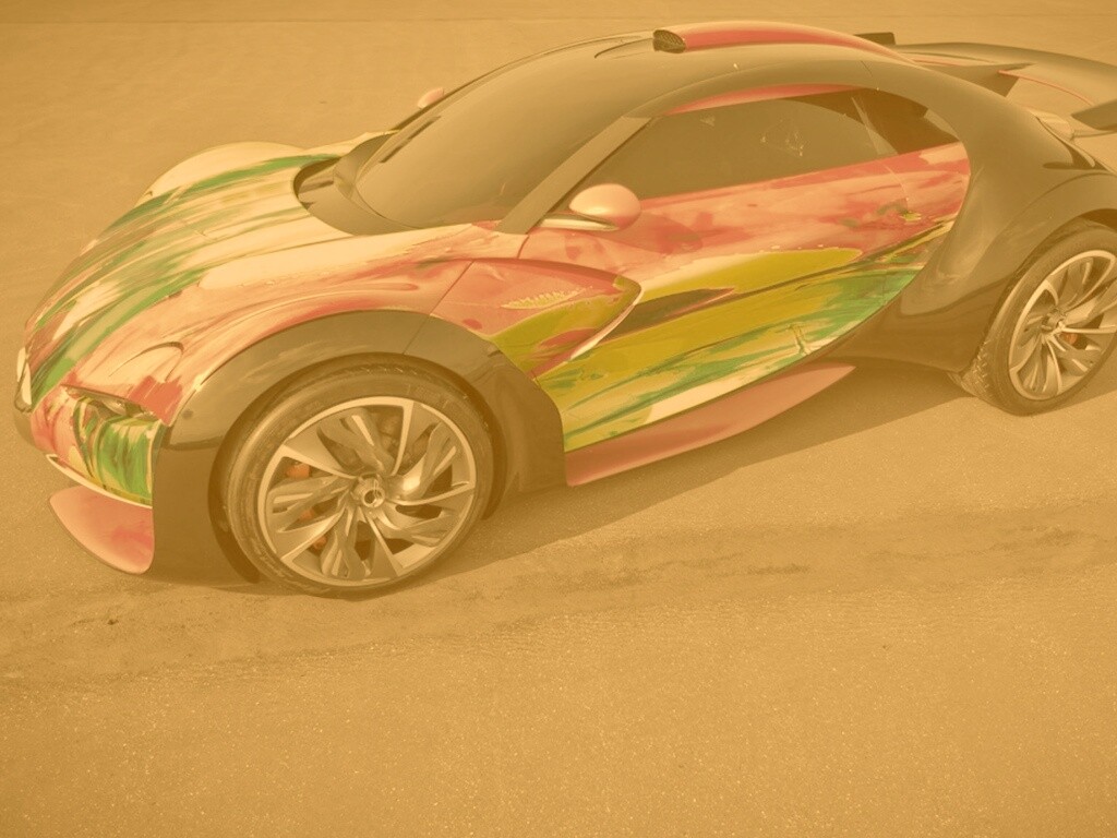 Раскрашенный спорткар ситроен обои