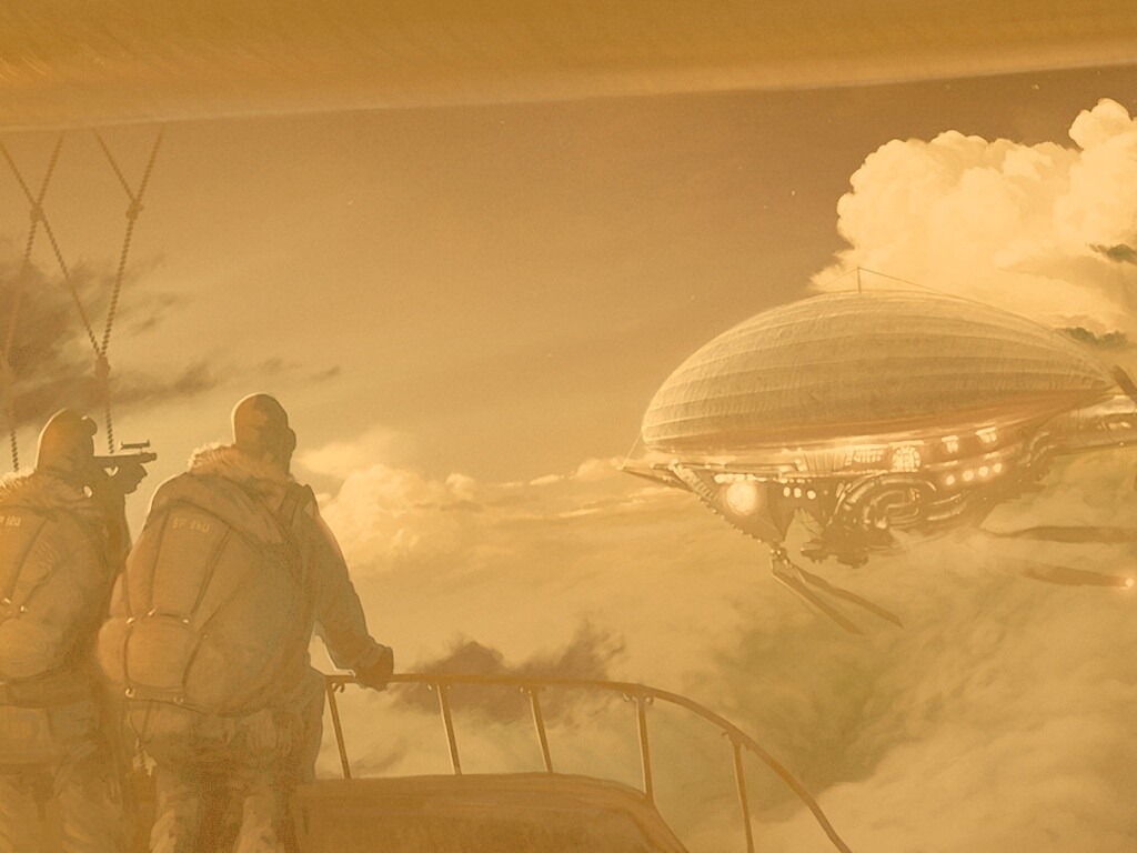 Инопланетный дирижабль обои