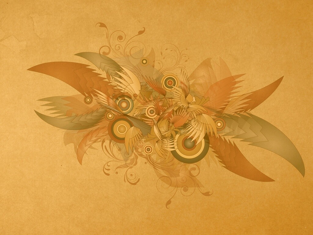 Перья и круги обои