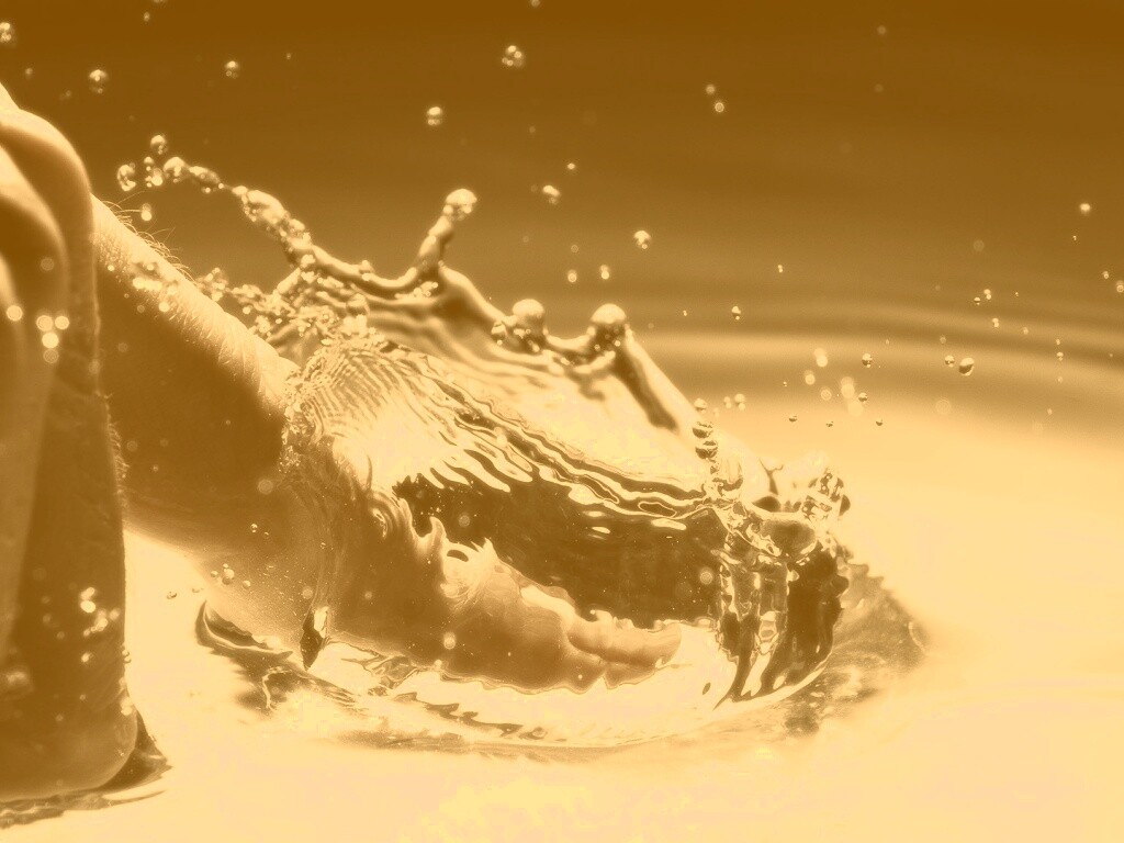 Палец в воде обои