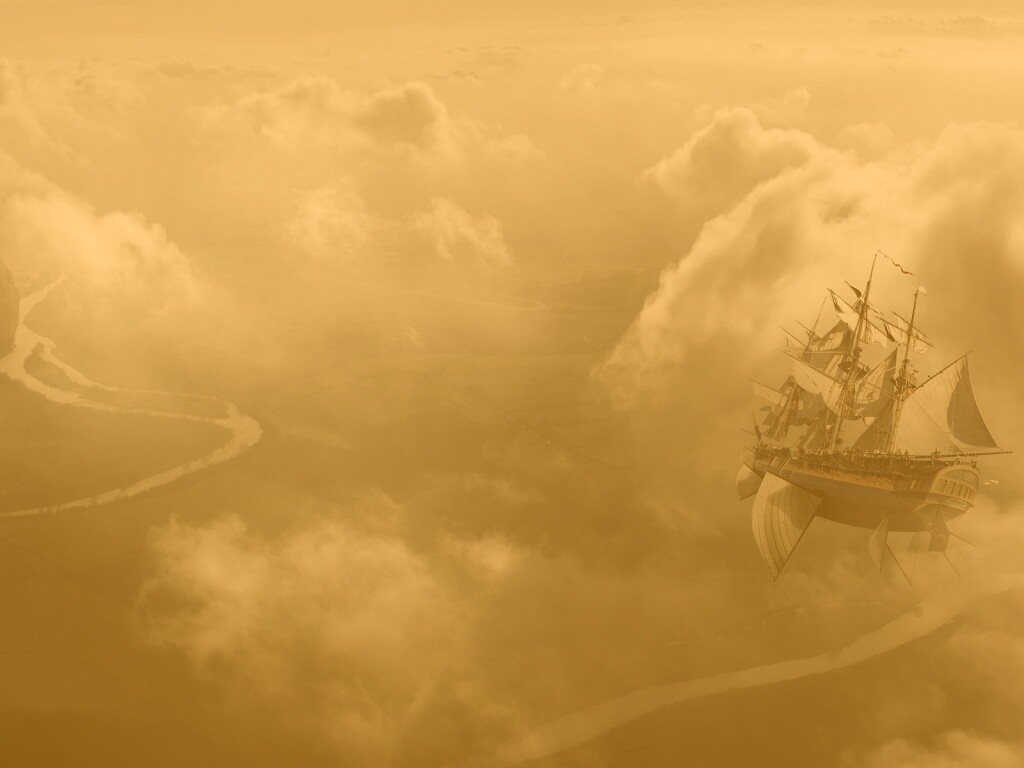 Летающий корабль обои