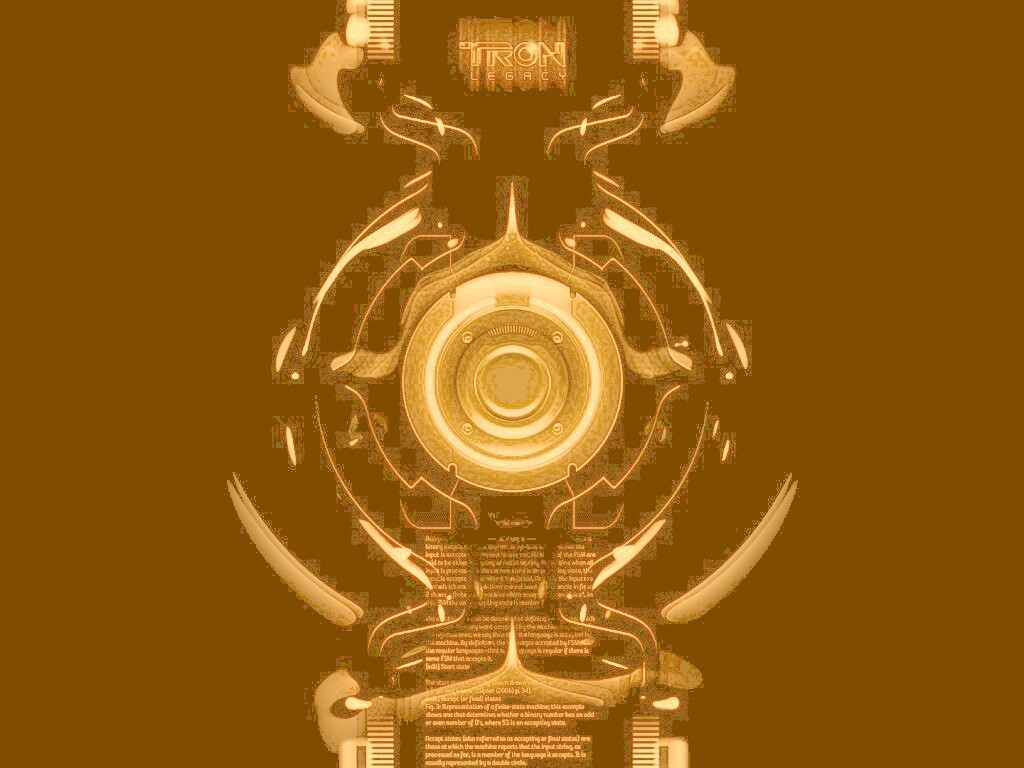 Tron Data Amber обои