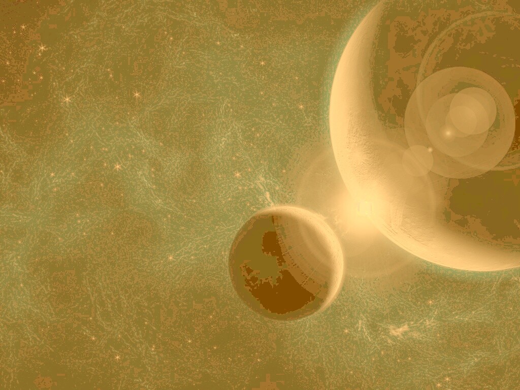 Планета и спутник обои
