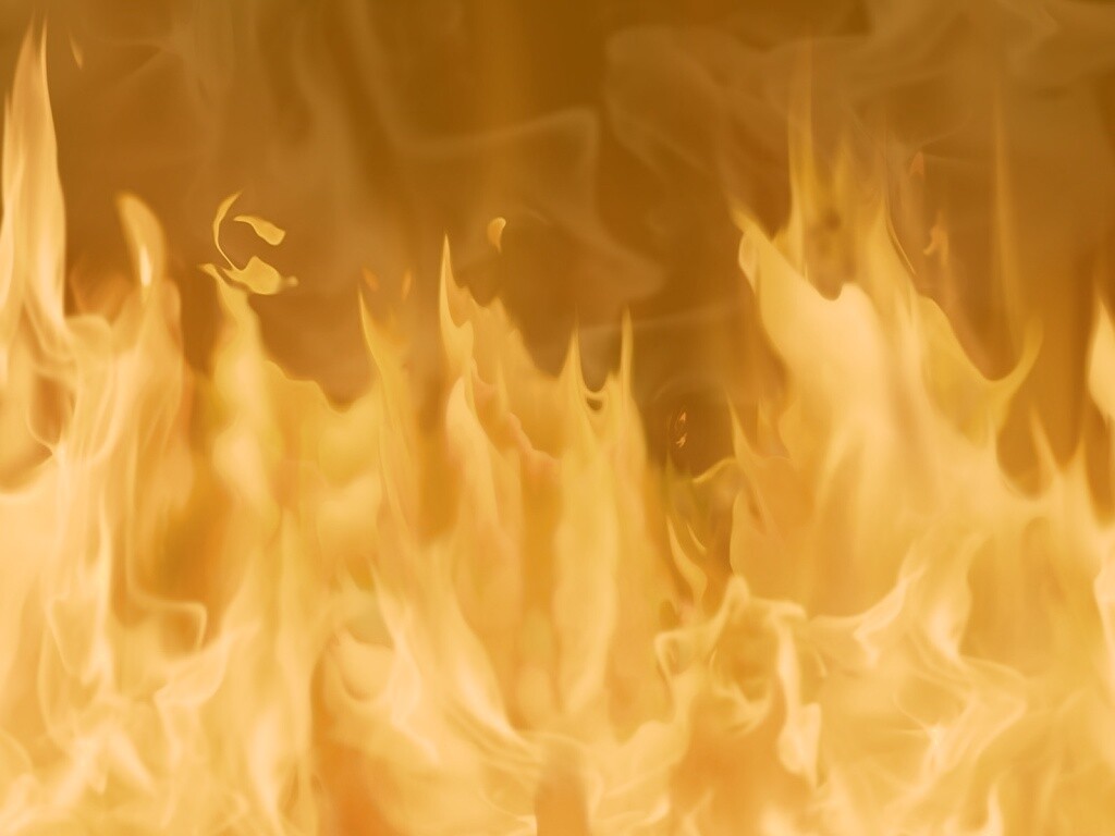 Желтое пламя обои