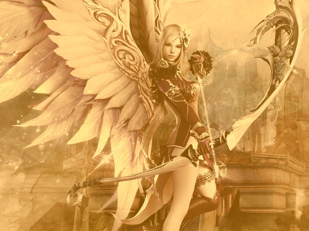 Эльфийка лучница из Aion обои