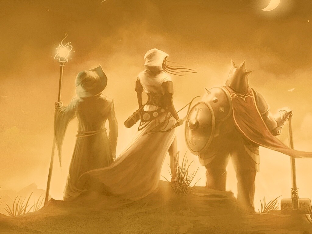Воин, лучник и маг обои