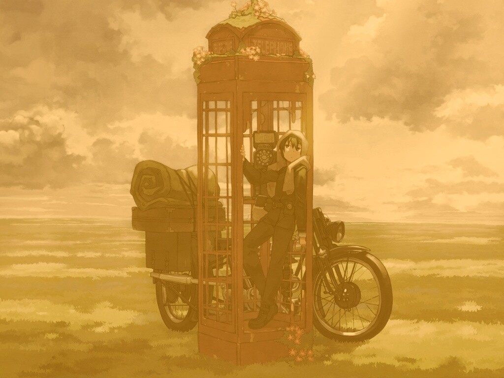 Парень в телефонной будке обои