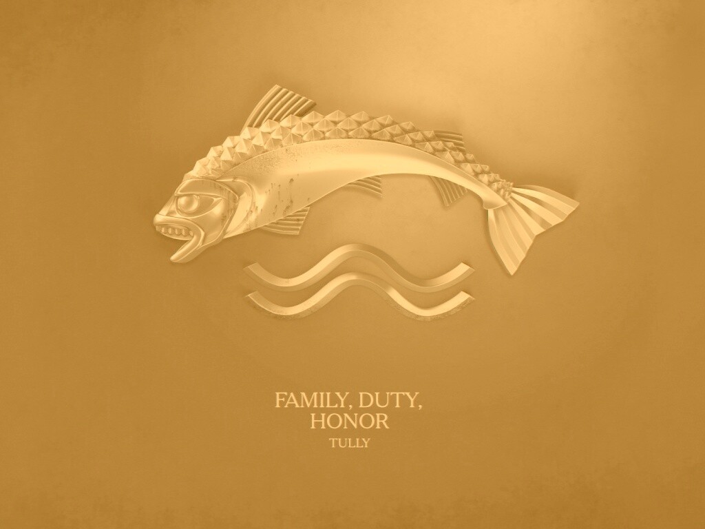 Металлический герб дома Талли обои