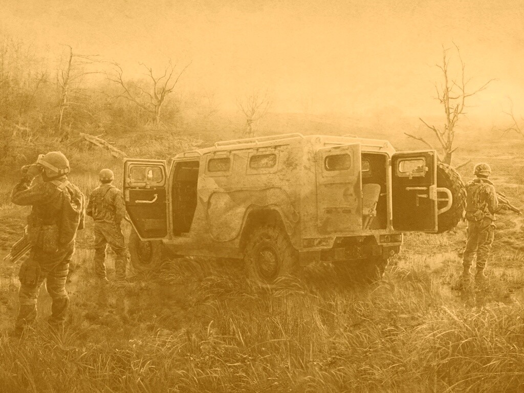 Солдаты из сталкера на болоте обои