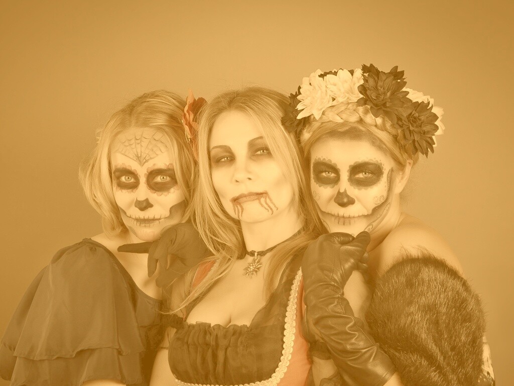 Макияж на хэллоувин обои