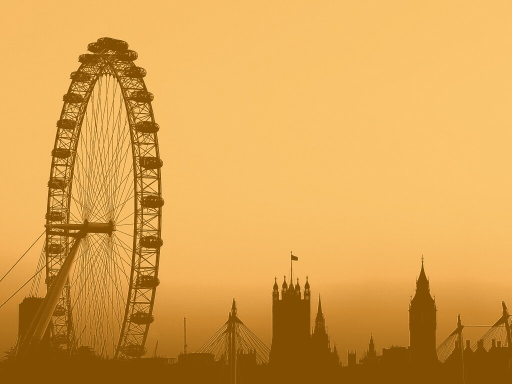 Силуэт Лондона обои