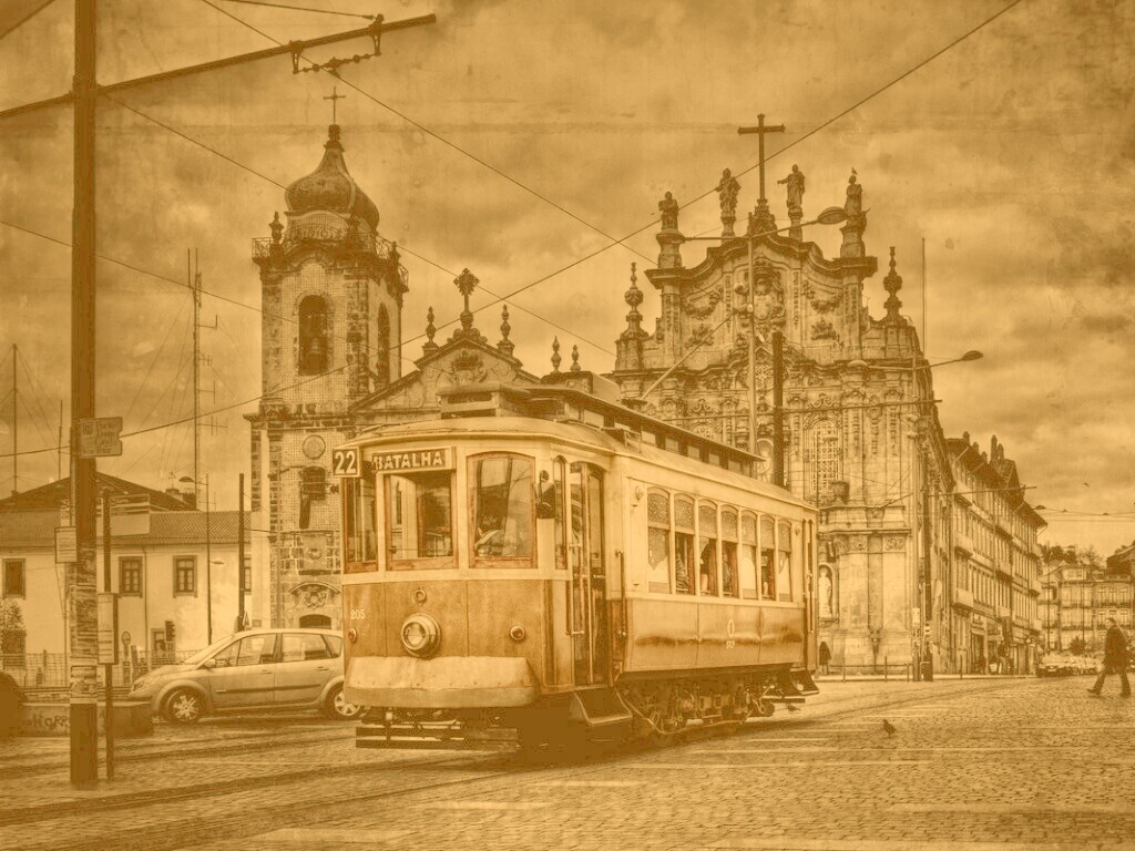 Старинный трамвай обои