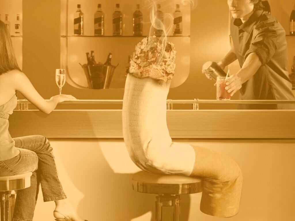 Сигарета в баре обои