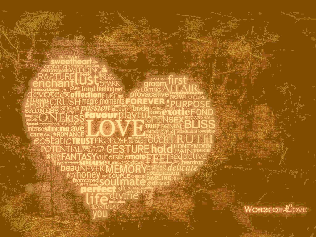 Слова любви обои