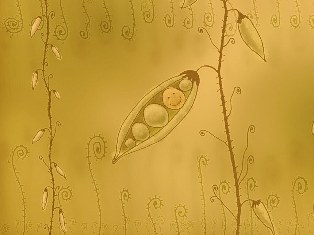 Мультяшная горошина обои