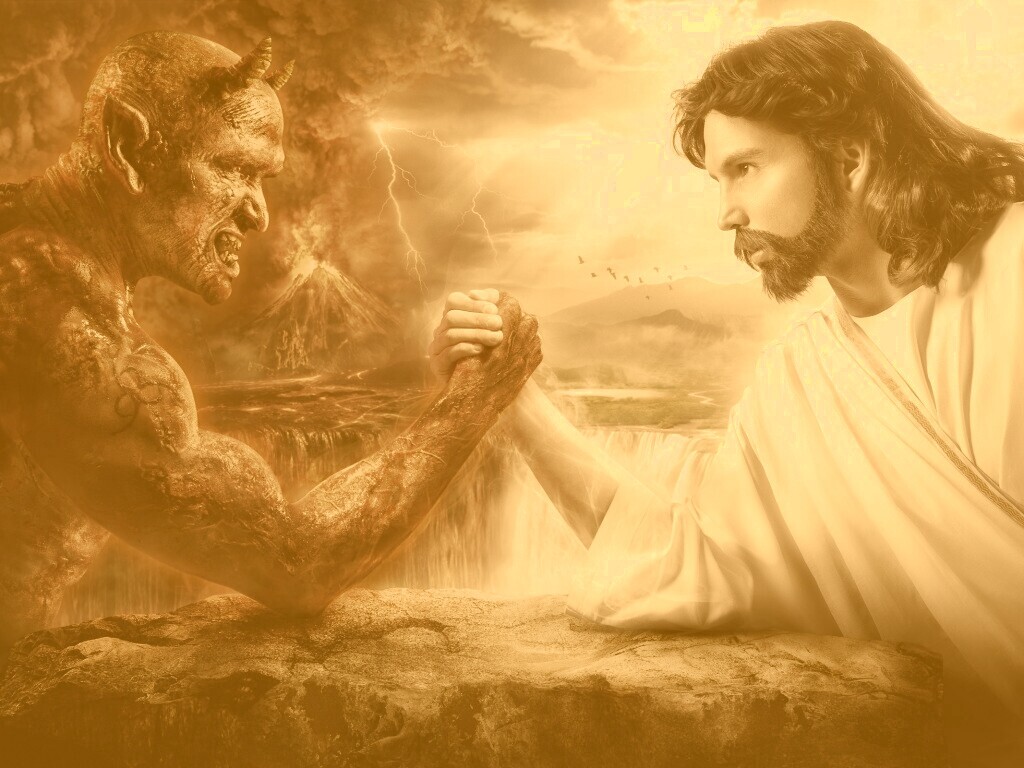 Дьявол против Бога обои