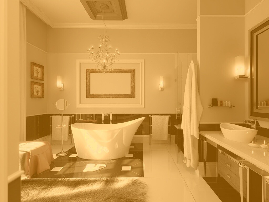 Современная ванна обои