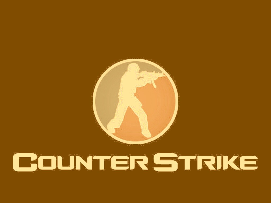 Логотип Counter Strike на черном фоне обои