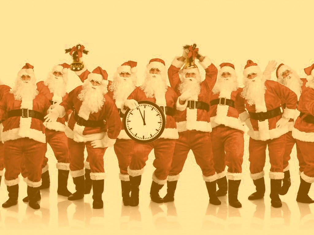 Санта Клаусы обои
