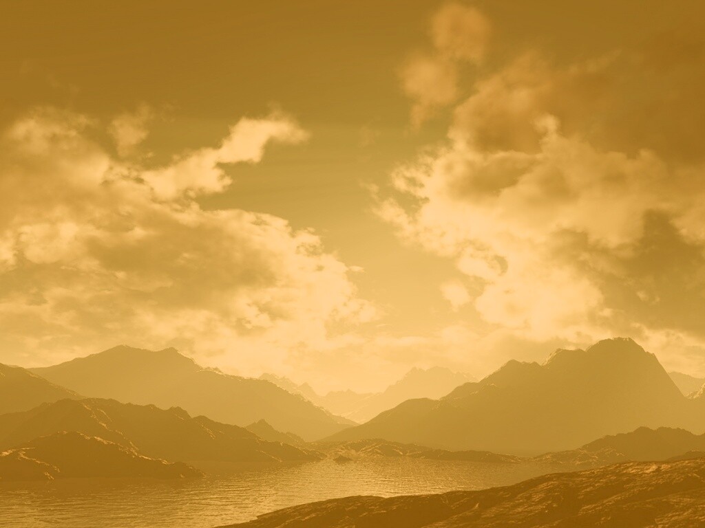 Закат в горах обои