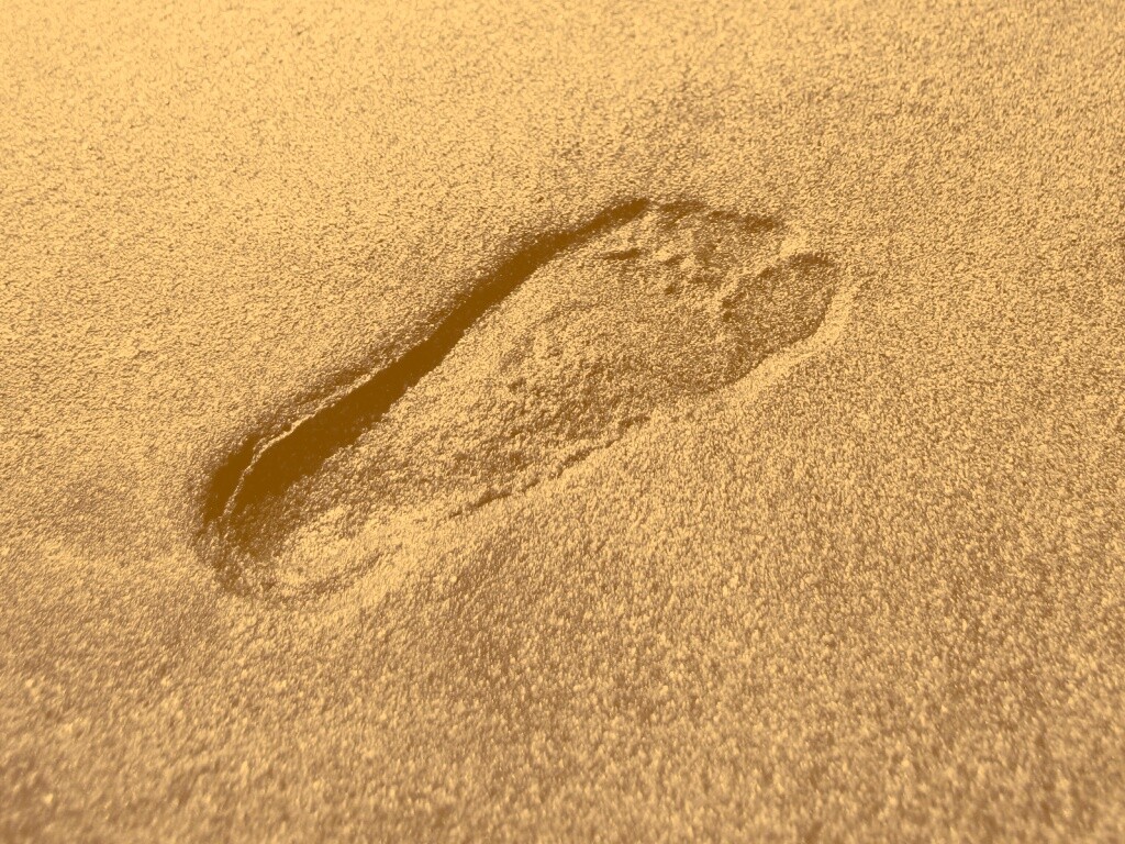 Отпечаток ноги обои