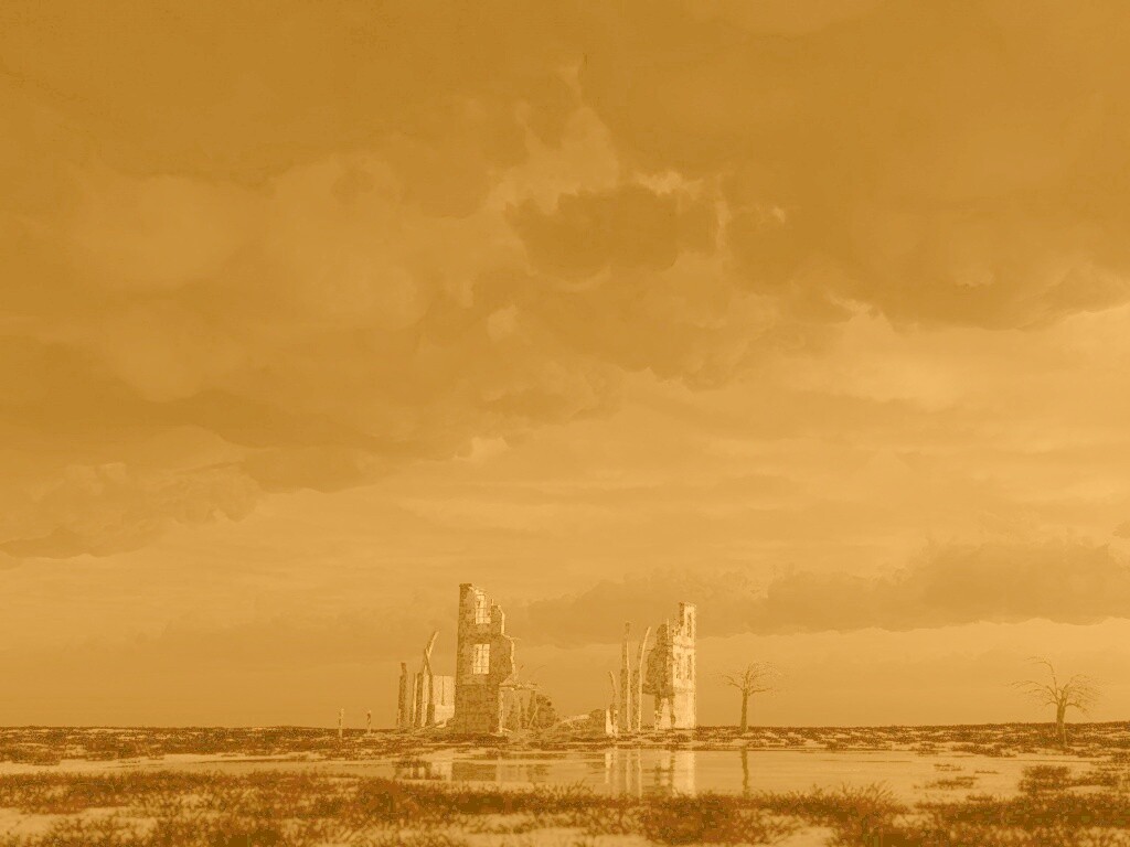 Руины здания обои