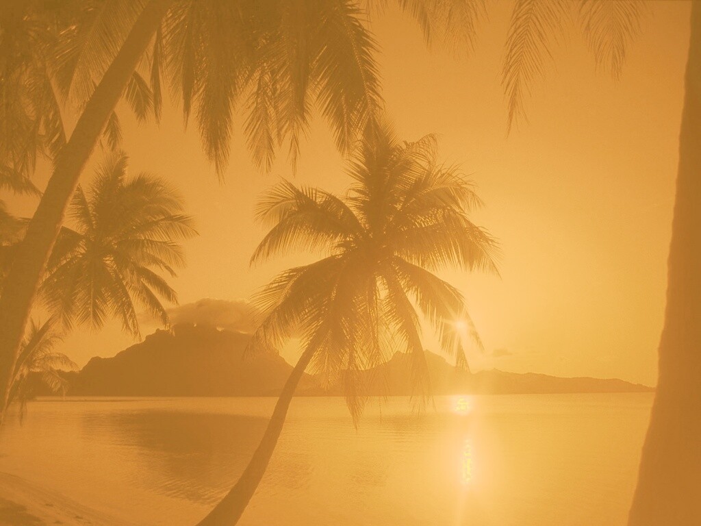 Закат в раю обои