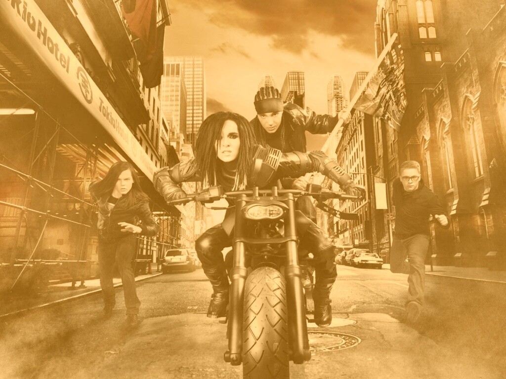 Tokio Hotel на мотоцикле обои