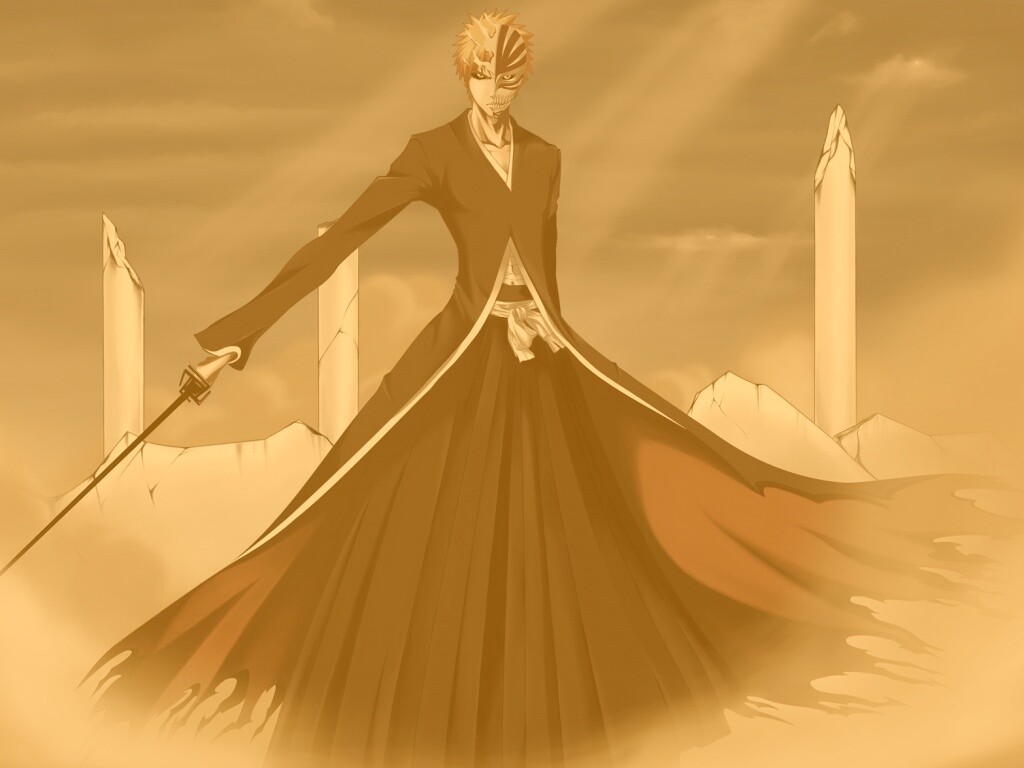 Хичиго в руинах обои