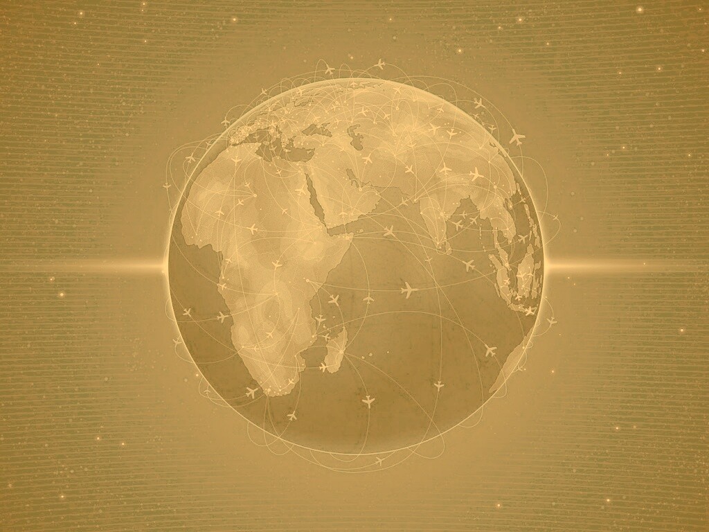 Маршруты самолетов обои