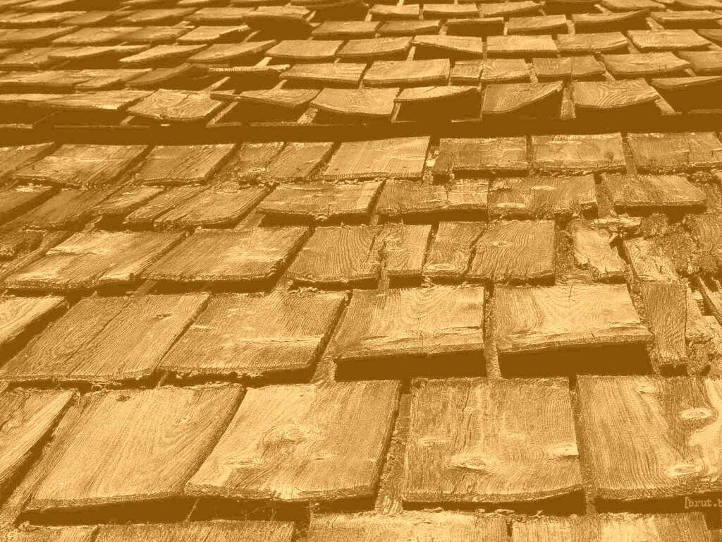 Деревянная крыша обои