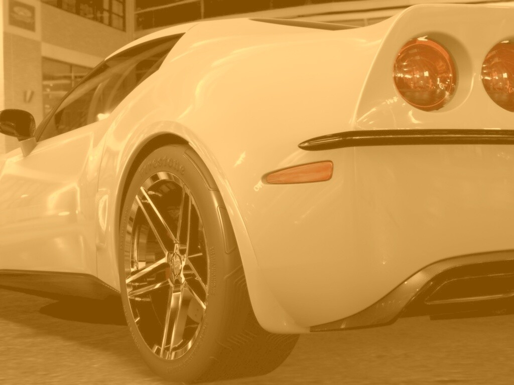 Белый Корвет обои