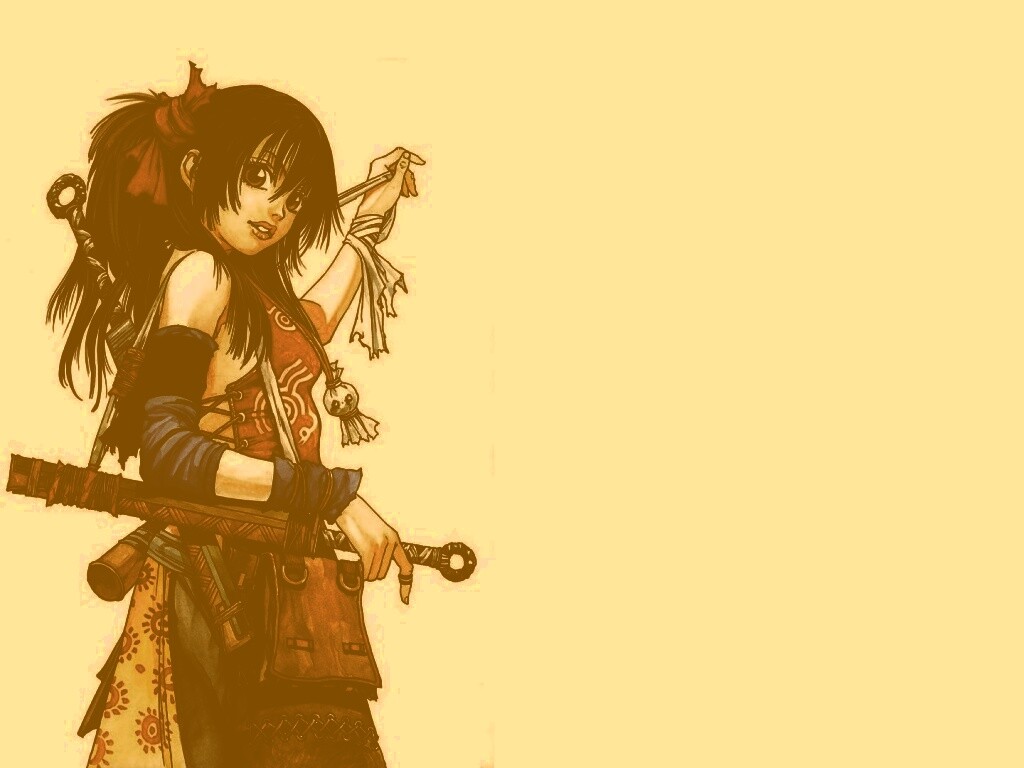 Девушка с мечом из Dangu обои