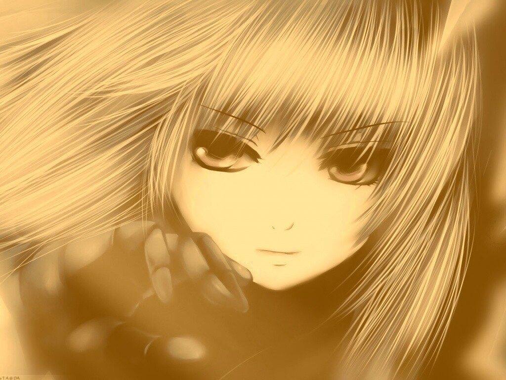 Девушка с голубыми волосами обои