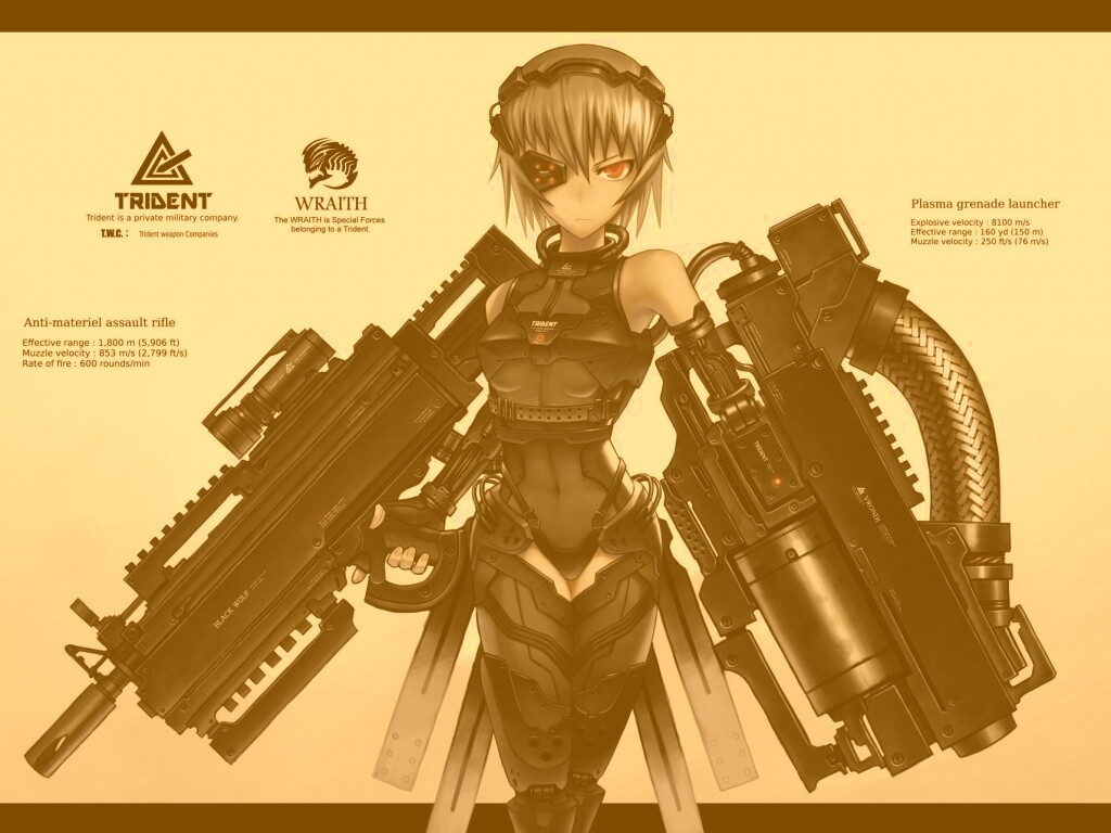 Девушка с оружием обои