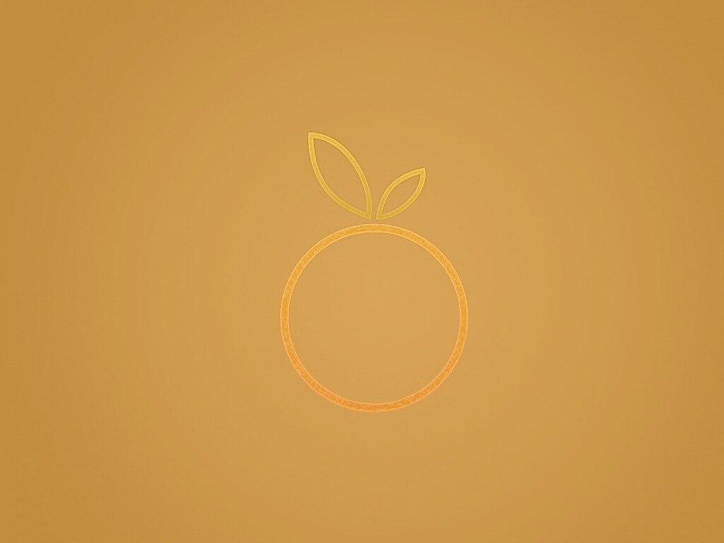 Стилизованная апельсинка обои