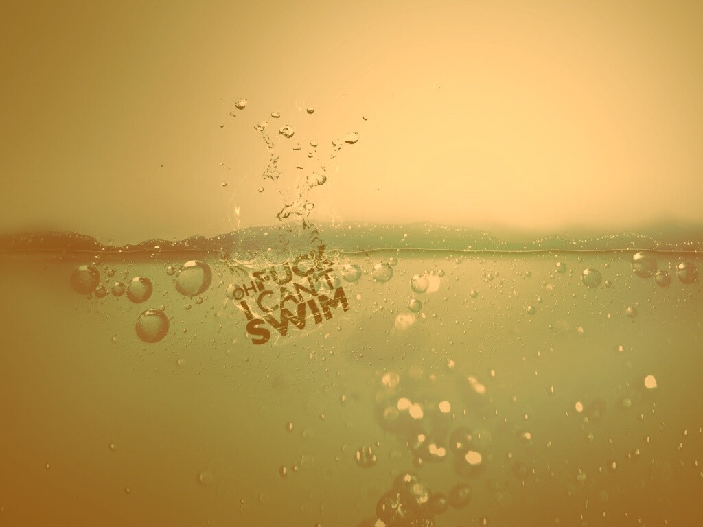 Oh fuck i cant swim обои